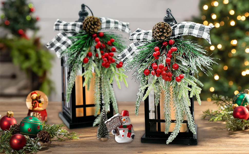 Amazon.com: Christmas Decorative Lantern w/LED Flickering